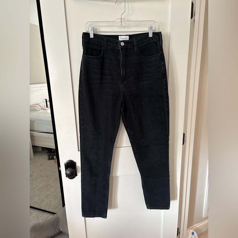 Frame Denim High-Rise Black Jeans